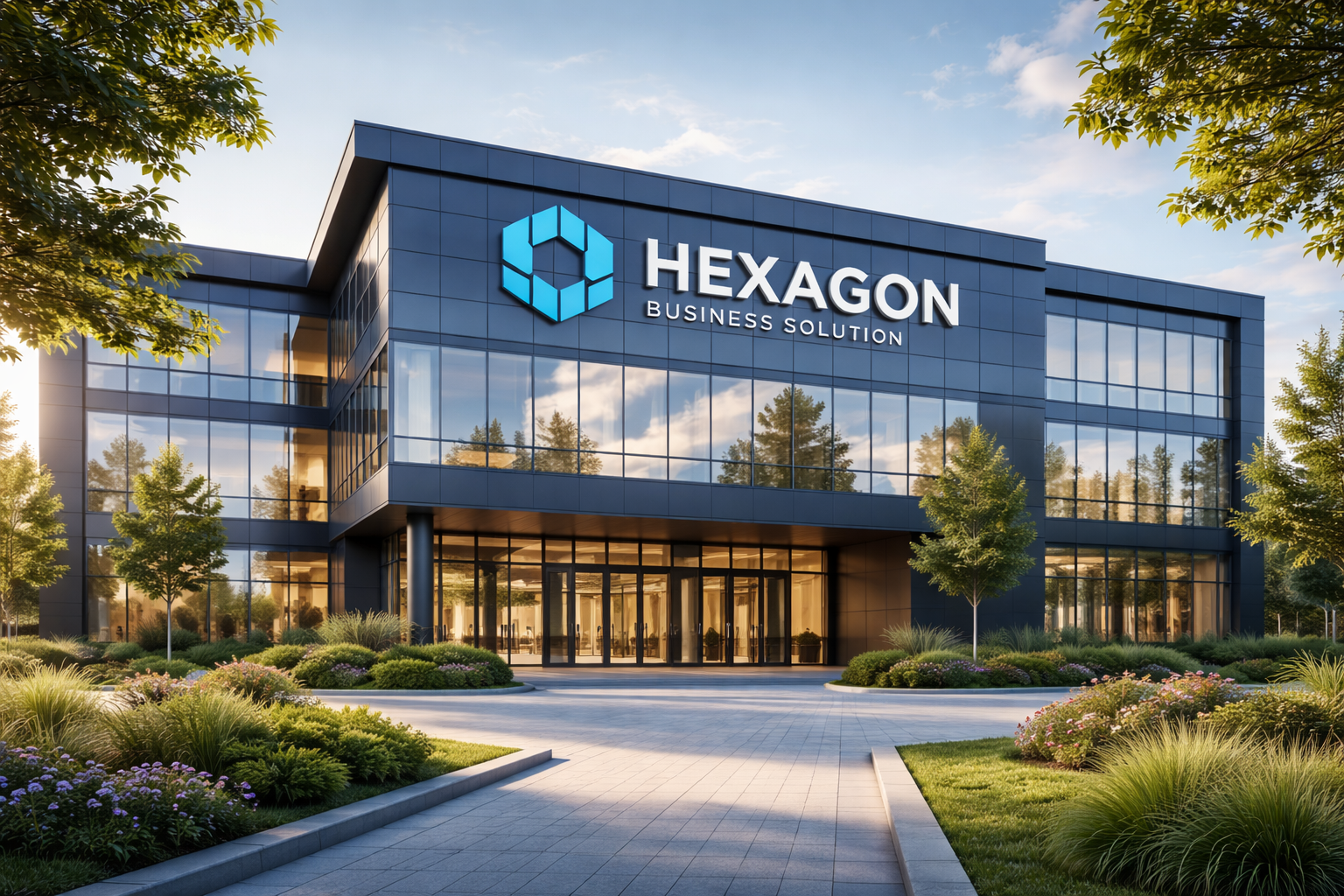 Firmengebäude Hexagon Business Solution